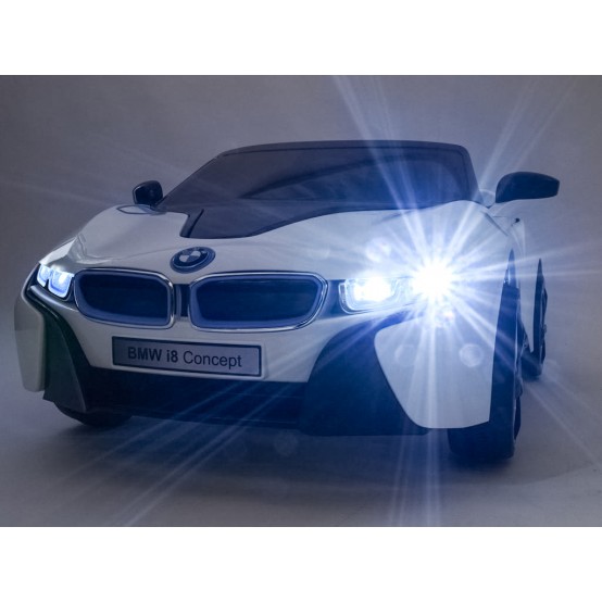 BMW i8 s 2.4G dálkovým ovládáním a xenonovými světly, 12V, BÍLÉ